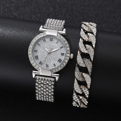 China Chronograph Most Gift Relogio Feminino Diamond Women Watches Gold Watch Brand Luxury Women's Bracelet Ladies Watch Set Popular Rhinestone for sale