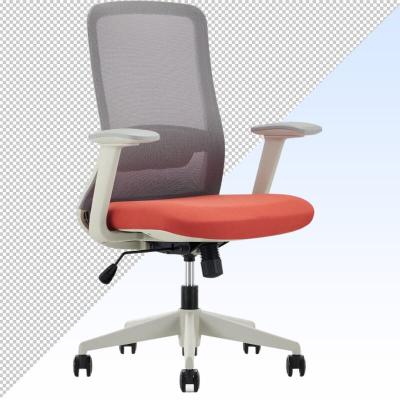 China Adjustable (height) Elevating productivity Manager chair Computer Comfortable Swivel Staff Conference Desk Mesh Back Ergonomic Office Fabric Chairs for sale