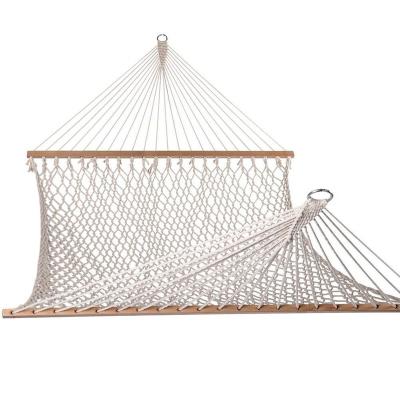 China Modern Double Size Cotton Rope Hammock With Tree Straps Kit For Outdoor Camping Garden for sale