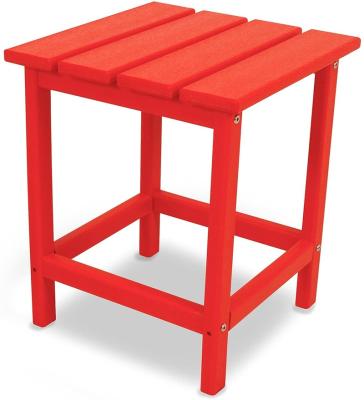 China EASY ASSEMBLY All Weather HDPE Outdoor Square Side Table For Patio Porch Lawn for sale