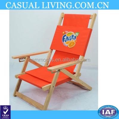 China Fishing Wooden Chair Beach Picnic Chair / Foldable Camping Beach Chair for sale