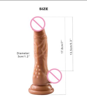 China GF 022 Silicone Masturbator Wholesale Adult Realistic Flexible And Elastic Dildo With Balls And Suction Cup Penis For Women for sale