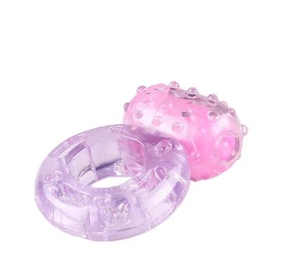 China Delay Locking Silicon Gel Crystal Butterfly Vibration Ring Male Delay Horseshoe Ring for sale