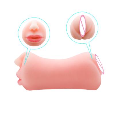 China MM351 Cheap Price Realistic Open Pocket Cat Man Real Touch Feeling Double And Mouth Vagina Sex Toys Masturbation Cup For Masturbating Men for sale