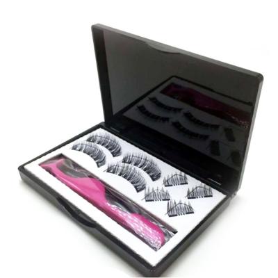 China High Quality 3D Long Mink Glueless Eyelashes Natural 4 Pairs False Eyelash Magnetic Eyelashes for sale