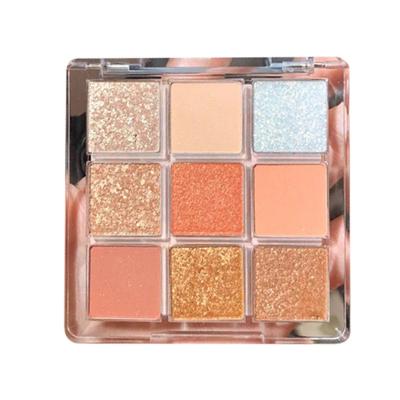 China 2021 New Style 9 Colors Waterproof Eyeshadow Cardboard Professional Makeup Color Shimmer Matte Eyeshadow Palette for sale