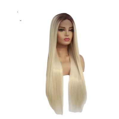 China Water Wave 613 Blonde Virgin Synthetic Hair, 613 Cuticle Aligned Hair Lace Wig With 3X13 Fronta, Synthetic Blonde Virgin Hair Wig for sale