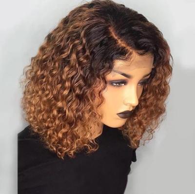 China Hot Selling Solid Color Ladies Wig Water Wave Small African Curly Wig, Short Curly Hair, Chemical Fiber Headwear In The Bottom for sale