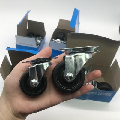 China Industrial PIVOT Factory Price Box Racing 1.5 Inch 38mm Swivel Rubber Caster Wheel en venta