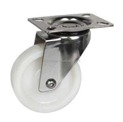 중국 PIVOT Stainless Steel Swivel Caster Wheel Plastic Rim Nylon, Steel Material 판매용