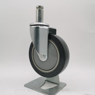 China 3,4,5 Inch Chinese Threaded Stem Environmental Medical Style TPR Caster And Wheel for sale