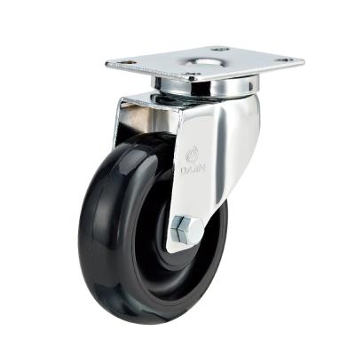 Cina Industrial Building Material Stores ESD PU Caster Wheels Zinc Chrome and Black in vendita