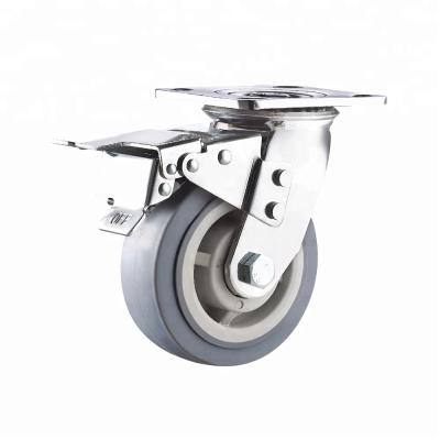 China High Quality Industry Heavy Duty Low Cost TPR Caster Wheels Plastic Rim for sale