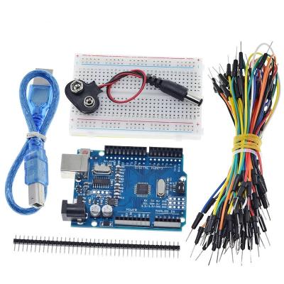 China - Starter kit for ONU R3 - ONU R3 BreadboardJumper 5-wire Arduino bundle of items, USB cables and 9V battery connectors for sale