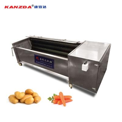 China Commercial Automatic Potato Washing Peeler Sourcing Machine / Ginger Peeling Cleaning Machine for sale