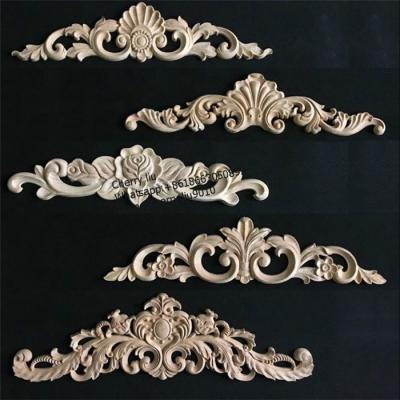 China Europe Style European Decoration Crafts Decorative Wall Applique Wood Carving Onlays for sale