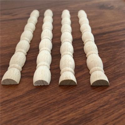 China Home Decoration Furniture Ornament Beech Carved Half Round Beading Bead Molding for sale