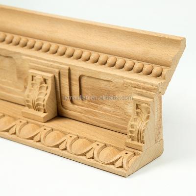 China Home Decorative Wall Mount Crown Molding Ceiling Cornice Wood Moldings for sale