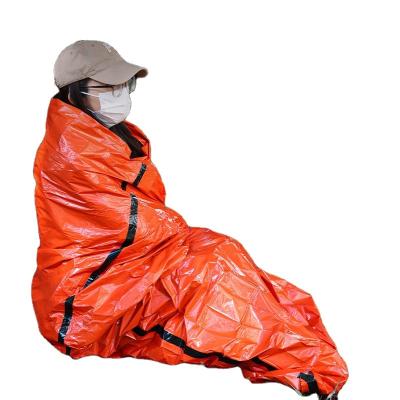 China Envelope Type Outdoor PE aluminum film emergency sleeping bag insulation emergency survival reflective tent for sale