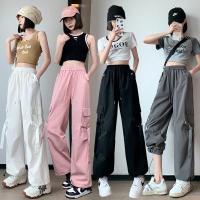 China 2023 Summer Slim Straight Width Anti-Wrinkle Leg Pants High Waist Loose Large Size Casual Pants for sale