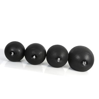 China Logo Gym Power Training Pvc High Quality Wholesale Universal 10-100lb Costom Logo Gym Black Slam Ball for sale