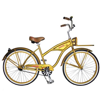 China With Front Rack 26inch Beach Cruiser Bike Bicycle With Pedal Brake Rear Coaster Brake for sale