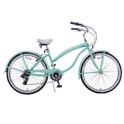 China Steel city bike bicycle 26inch beach cruiser bike with shimano 7 speed gear for sale