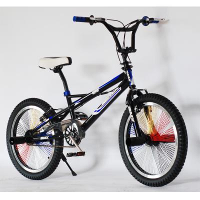 China China factory sale 20inch steel freestyle bmx bike with 4 color spokes for sale