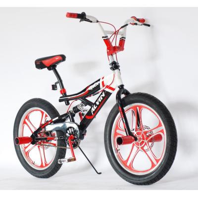 China Latest newcomer design bmx bike steel 20 inch freestyle bike with shock absorbing frame for sale