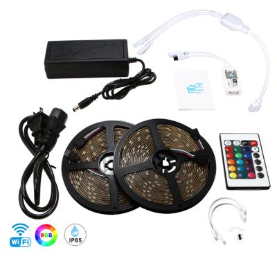 China Music remote control Amazon radio knocks 5050RGB 5V 12v kit 30leds/M RGB IP65 IP20 support wifi color TV led usb led strip lights for sale