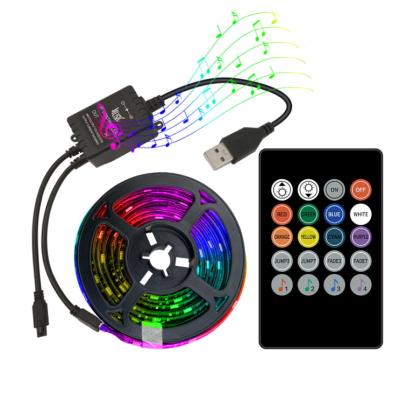 China Party Holiday Residential Home Decor RGB 2M 60 LED Waterproof SMD 5050 RGB LED Strip Light Music Lighting for sale