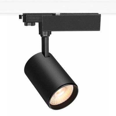 China Modern Store Gakkery Museum Clothes Store Track Spotlights Power Box 35W COB LED Horizontal Track Rail Lights for sale