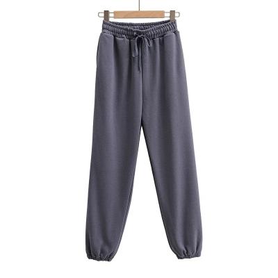 China Anti-pilling Wholesale Plain Cotton Harem Plazzo Women Pants Streetwear Cargo Pants Loose Jogger Pants Women Sweatpants for sale