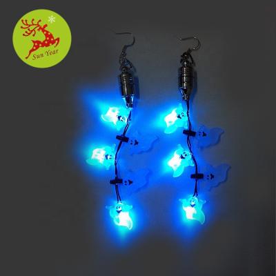 China Halloween Gift LED Ghost Fast Blinking Flashing Earring for sale