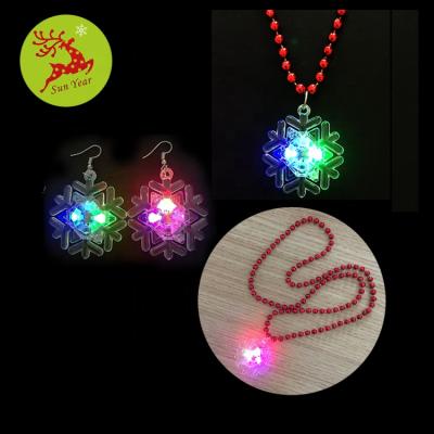 China Romantic Christmas Holiday Snowflake Shaped LED Festival Jewelry for sale