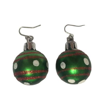 China Other high quality christmas holiday decoration christmas ball coloful plastic earrings for sale