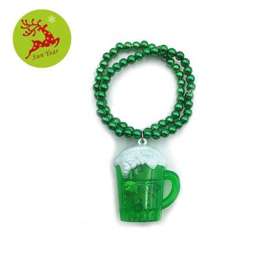 China Fast Flashing St Patrick's Day LED Light Up Beer Mug Flashing Bracelet for sale