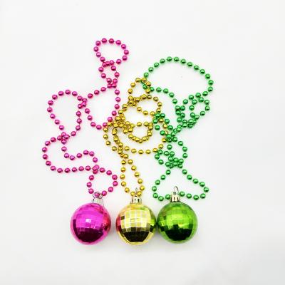 China Holiday Decorations Party Big Pearl Necklace Mardi Gras Necklaces for sale