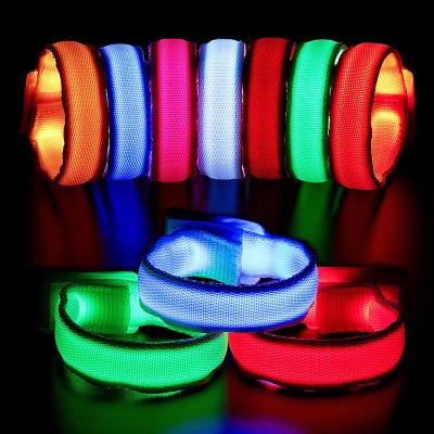 China Hot Sale Decorations Holiday Lighting Custom Colorful LED Bracelets Wristband Bracelet For Halloween Christmas Party for sale