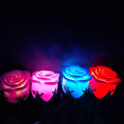 China Festival Decoration 2021 Valentines Day Gifts Party Decoration LED Rose Light Up Artificial Flashing Flowers Wedding Decorations for sale