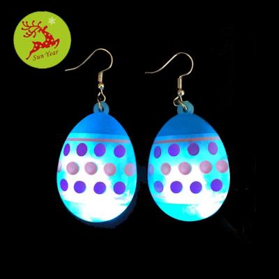 China Factory Wholesale Gift LED Light Easter Egg Fast Flashing Flashing Earring for sale