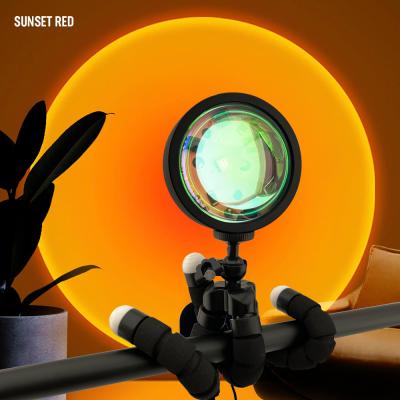 China Amazon Hot Sale BOKUN Sunset Wall Lamp Tripod Leg Flexible USB Remote The Sunset Projection Lamp for sale