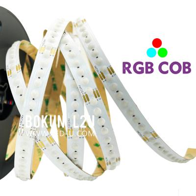 China Cheap BOKUN Bright Color Rendering Index Flexible RGB 160 480 LED Car COB 5M COB 12V 5050 Led Strip Light for sale