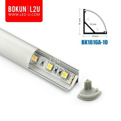 China Decorations BOKUN Alu 1616A 12mm Alloy Extrusion Aluminum Profile Indoor Lighting Led Aluminum Profile for sale