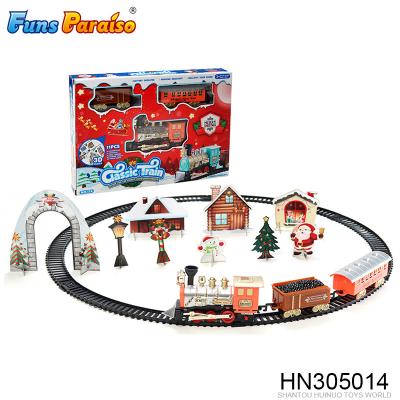 China Plastic Slot Toy Best Gift Christmas Electric Train Set HN305014 for sale