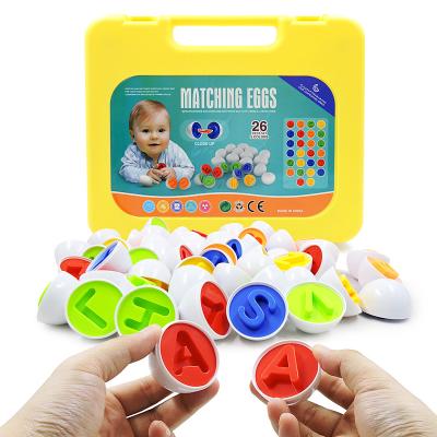 China Kids Matching Game Letters Matching 26pcs Colorful Plastic Eggs Matching Toy HN884827 for sale