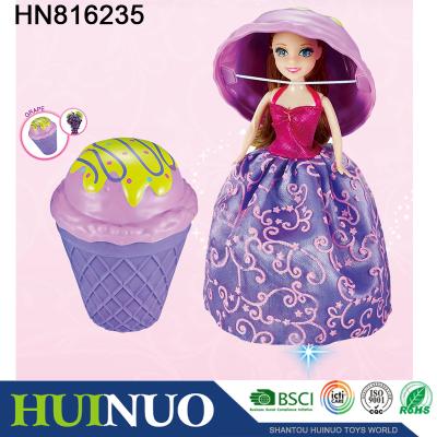 China Cartoon Toy Beautiful Ice Cream Princess Cheap Plastic Dolls 6 Styles HN816235 for sale