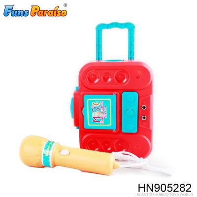 China Musical Instrument Battery Operated Toy Case Toy Trolley Speaker Battery Box With Microphone HN905282 for sale