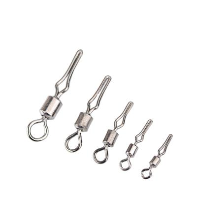 China FTK 5/10PCS/Lot L-025 Fishing Connector Pin Bearing Rolling Swivel Stainless Steel With Snap Hook Lure Tackle L-025 for sale