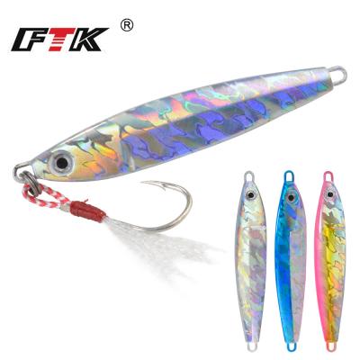 China FTK Fishing Casting Tackle Bass Fishing Lure Artificial Casting Bait Sea Bait Jig Spoon Shore Lead Fishing Tackle Metal Casting Jig for sale